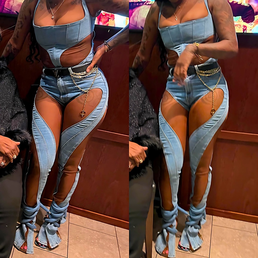 Mugler Denim Corset